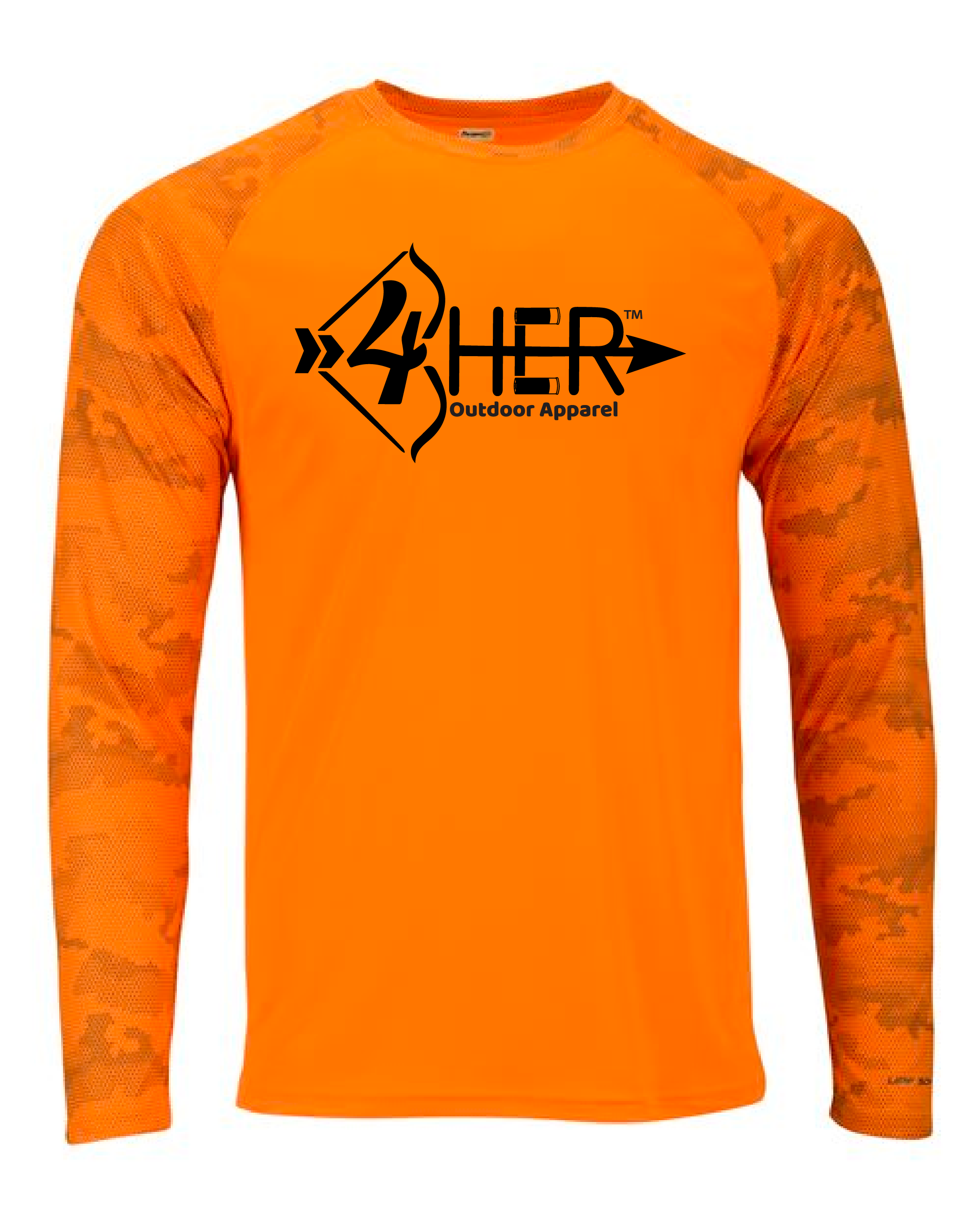 4HER Blaze Orange Camo UV Performance Long Sleeve Shirt