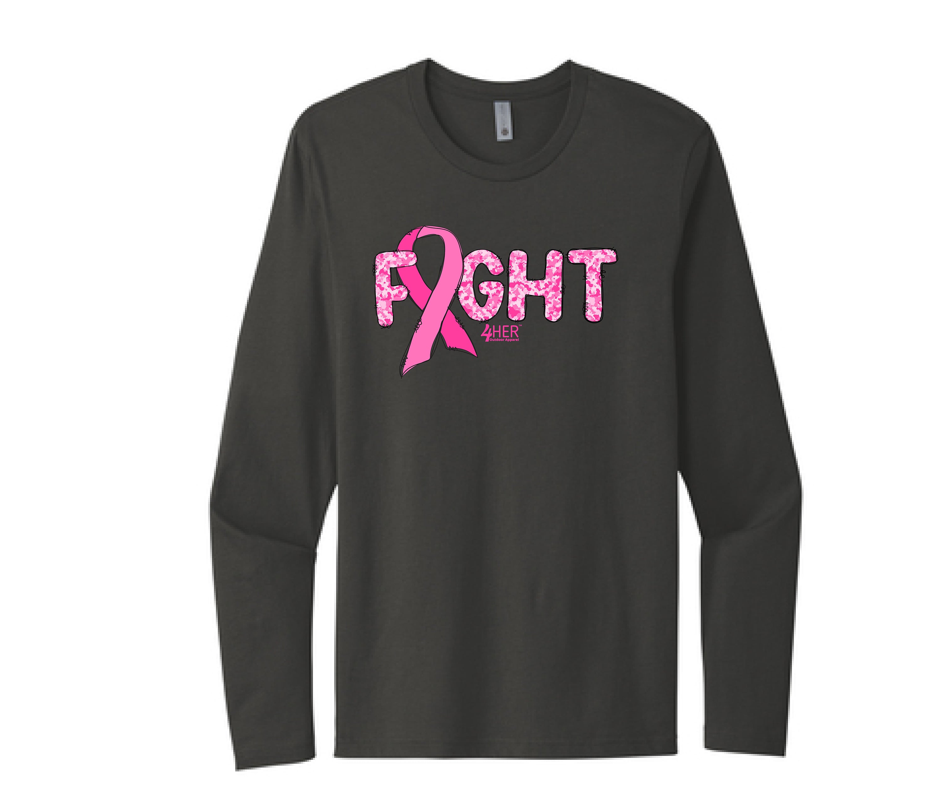 4HER FIGHT Breast Cancer Awareness Long Sleeve Shirt