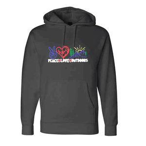 4HER Peace Love Outdoors Independent Trading Co Pullover Hoodie