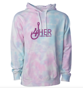 4HER Tie Dye Independent Trading Co Pullover Hooded Sweatshirt